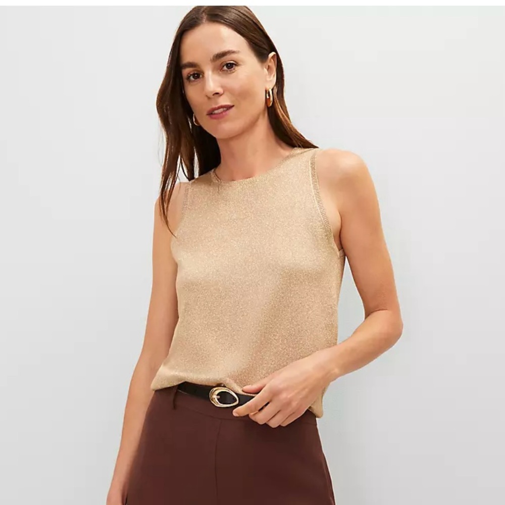 Elegant Gold Sleeveless Top